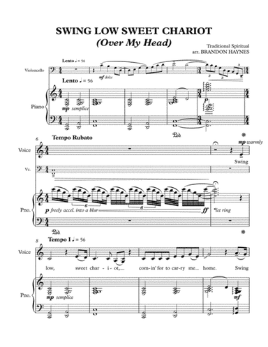 Swing Low, Sweet Chariot (Over My Head) (arr. Brandon Haynes)