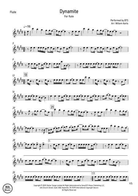 Dynamite (arr. Willem Aarts)