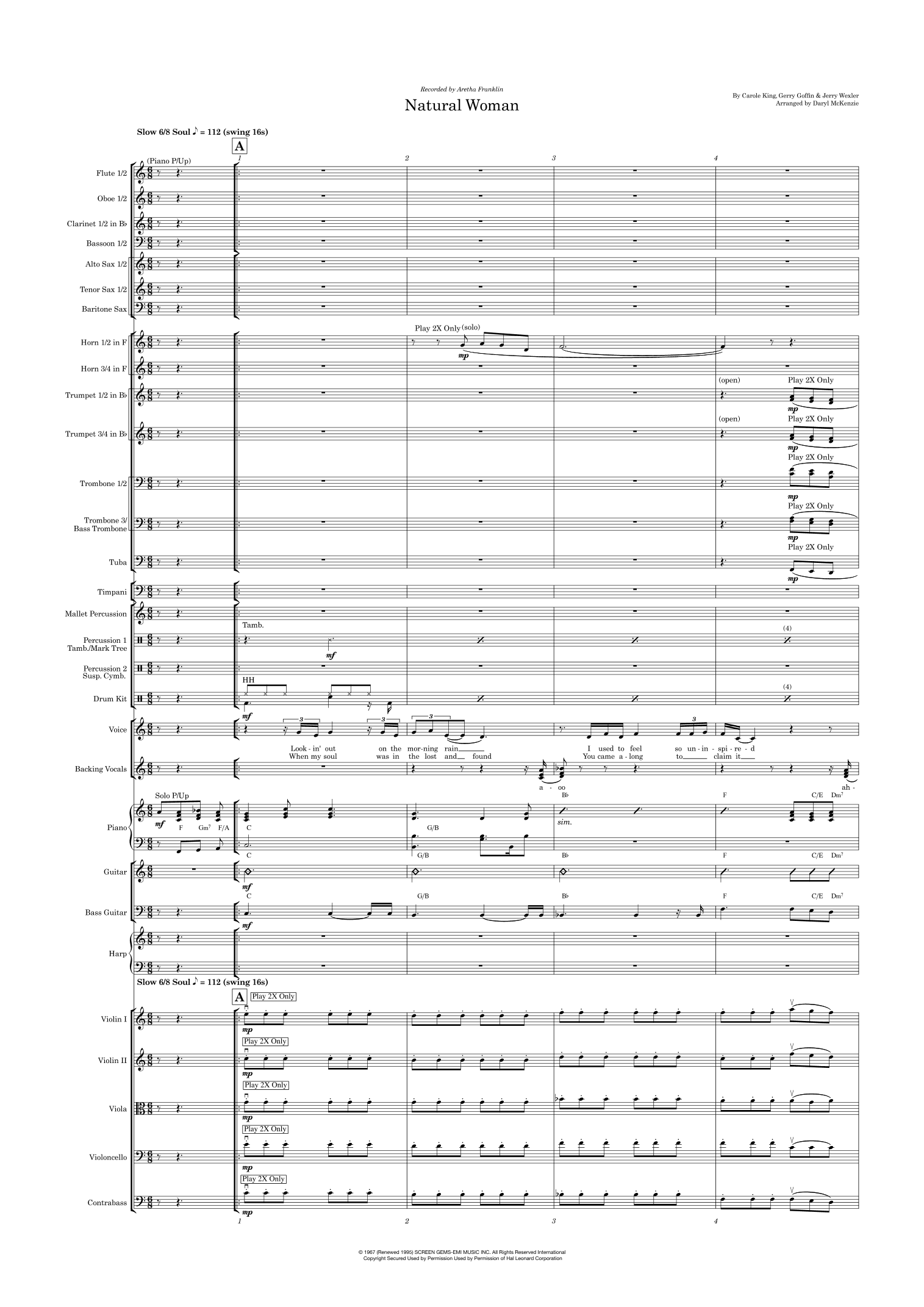 (you Make Me Feel Like) A Natural Woman (arr. Daryl McKenzie)