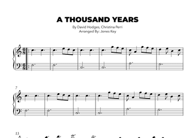 A Thousand Years (arr. Jones Key)