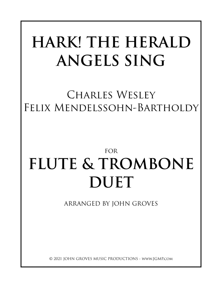 Hark! The Herald Angels Sing - Flute & Trombone Duet (arr. John Groves)