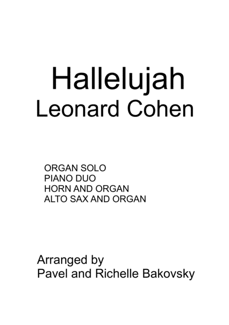 Hallelujah (arr. Pavel and Richelle Bakovsky)