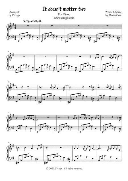 It Doesn't Matter II (arr. CHajp)