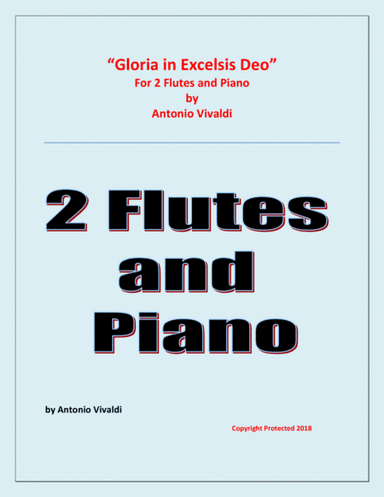 Gloria in Excelsis Deo  - for 2 Flutes and Piano (arr. Raymond Fenech)