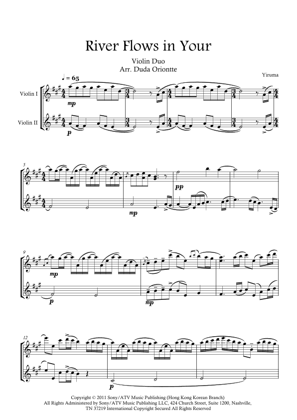River Flows In You (arr. Duda Oriontte)