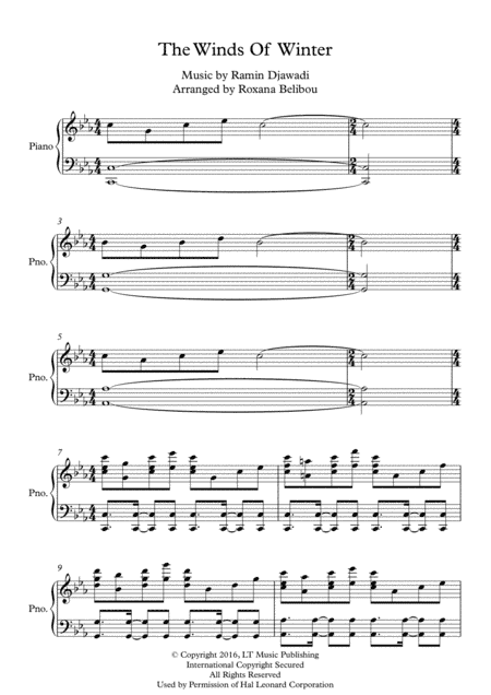 The Winds Of Winter (arr. Roxana Belibou)