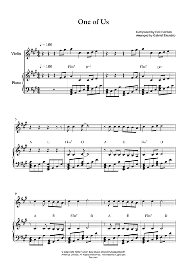 One Of Us (arr. Gabriel Eleutério)