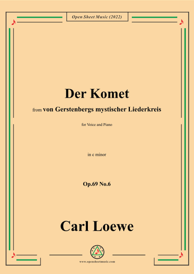 Loewe-Der Komet,Op.69 No.6,in c minor (arr. OSM Press)