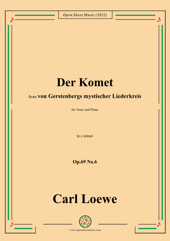Loewe-Der Komet,Op.69 No.6,in c minor (arr. OSM Press)