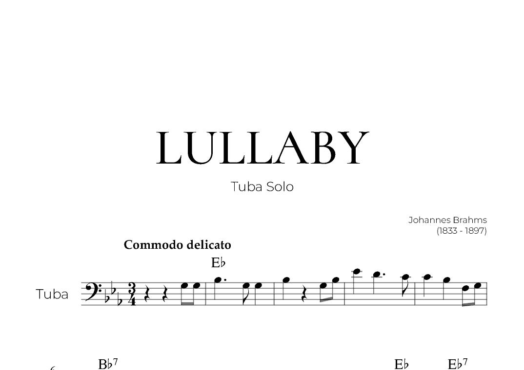 Lullaby (Tuba Solo) - Johannes Brahms (arr. Pedro Merendi)
