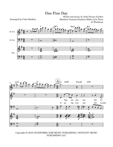 One Fine Day (arr. Colin Barkley)