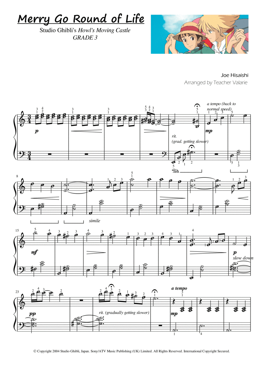 Merry-go-round Of Life (arr. Harmony Valarie @ Teacher Valarie)