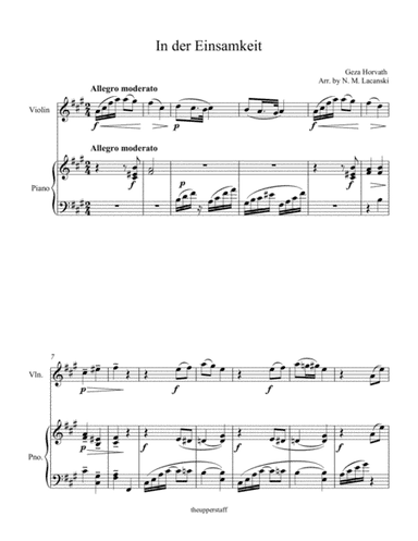 In der Einsamkeit (arr. Nick Lacanski)