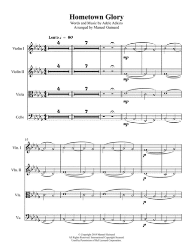 Hometown Glory (arr. Manuel Guinand)