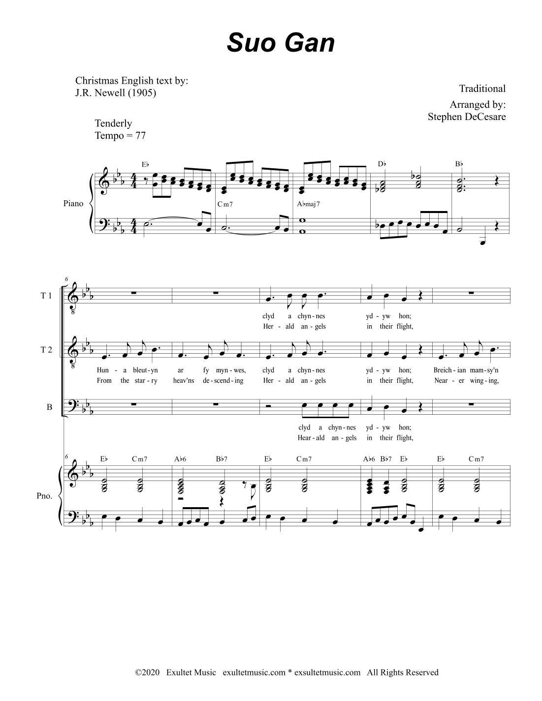 Suo Gan (TTB) (arr. Stephen DeCesare)