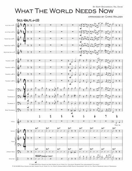 What The World Needs Now Is Love (arr. Chris Walden)