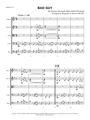 Bad Guy (arr. Benjamin P. Snoek)