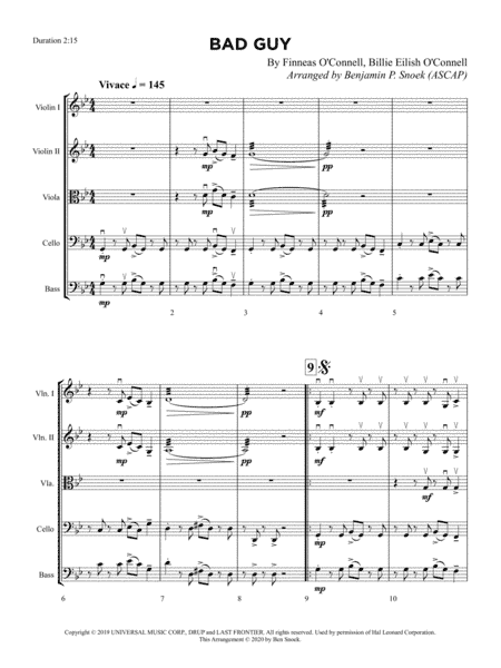 Bad Guy (arr. Benjamin P. Snoek)