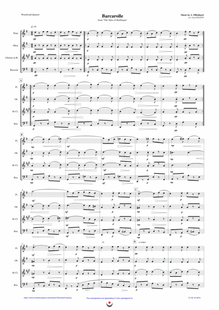Barcarolle (Offenbach) (arr. Josef STASTNY)