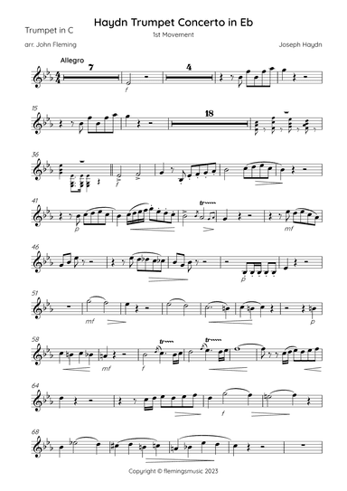 Haydn Trumpet Concerto (C trumpet parts) (arr. John Fleming)