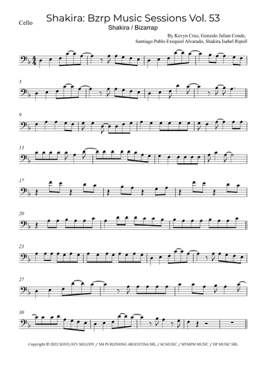 Shakira: Bzrp Music Sessions Vol. 53 (arr. Alex Nunes Rodrigues)