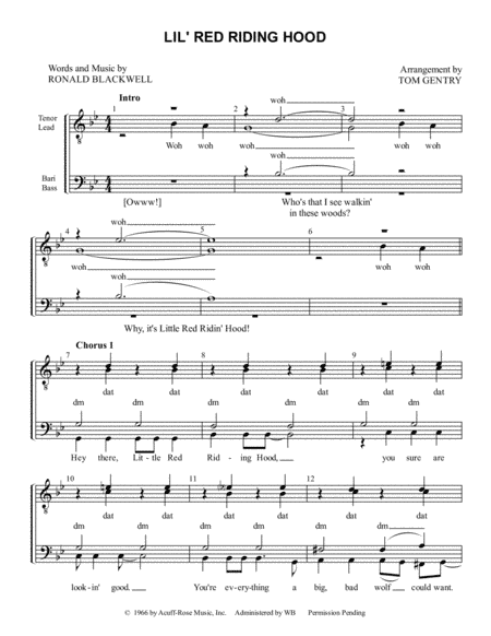 Lil' Red Riding Hood (arr. Tom Gentry)