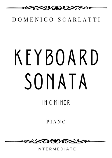 Scarlatti - Keyboard Sonata in C Minor - Intermediate (arr. Piacere Music Sheets)