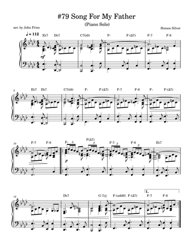 Song For My Father (arr. John Fries)