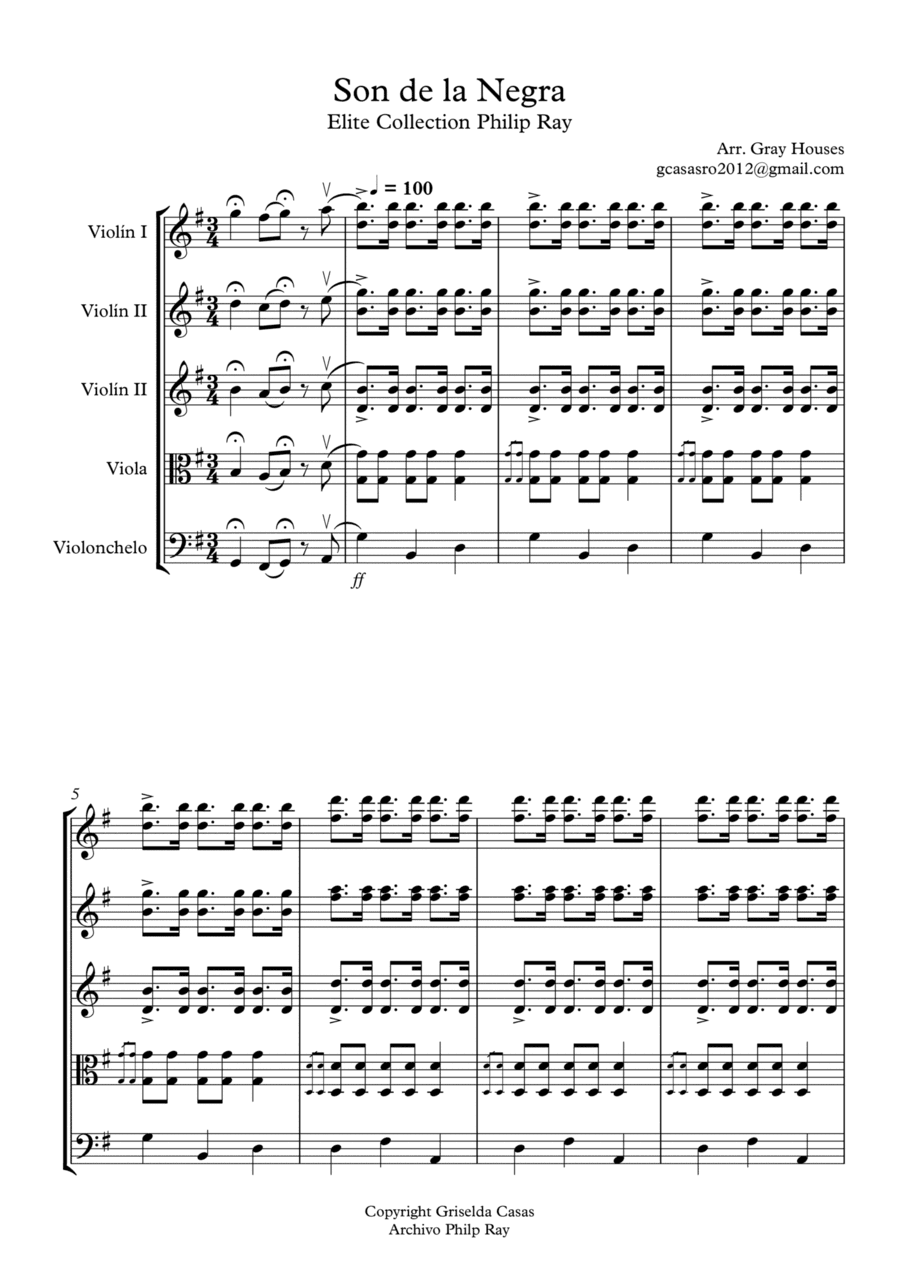 son de la negra (arr. Griselda Casas)