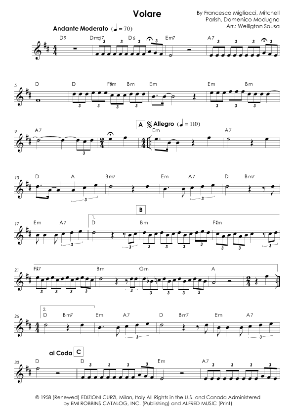 Volare (arr. Jose Welligton Sousa de Castro)