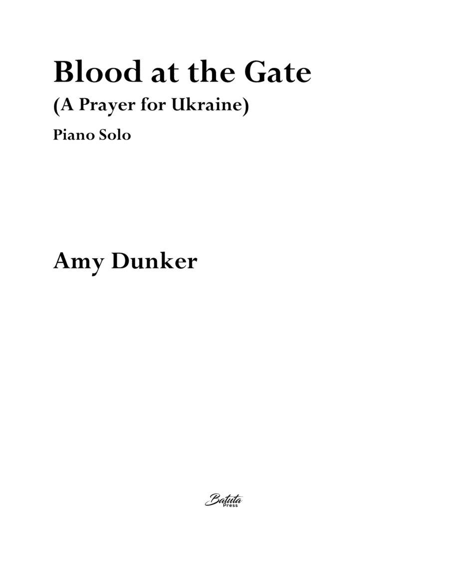 Blood at the Gate (A Prayer for Ukraine)