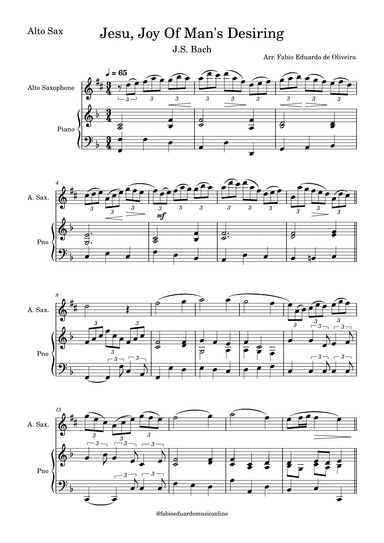Jesu, Joy Of Men's Desiring (Bach) (arr. Fabio Eduardo de Oliveira)
