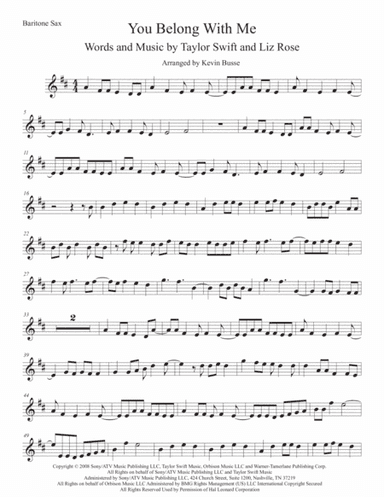 You Belong With Me (arr. Kevin Busse)