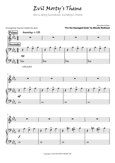 Rick And Morty (arr. Teacher Valarie)