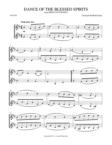 Dance of the Blessed Spirits (from Orfeo ed Euridice) (arr. Mark Phillips)