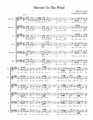 Blowin' In The Wind (arr. Jeff Peckham)
