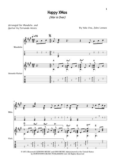 Happy Xmas (war Is Over) (arr. FERNANDO LUIZ NEVES)