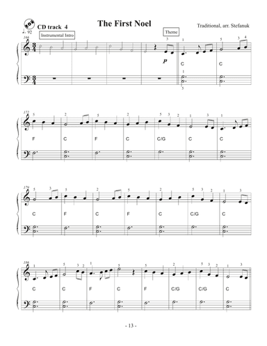 The First Noel, very easy piano (arr. Misha Stefanuk)