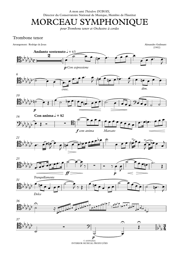 MORCEAU SYMPHONIQUE (arr. Rodrigo de Jesus)