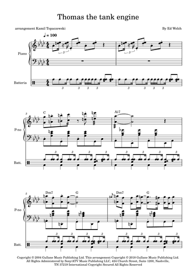 Thomas The Tank Engine (main Title) (arr. Kamil Topaczewski)