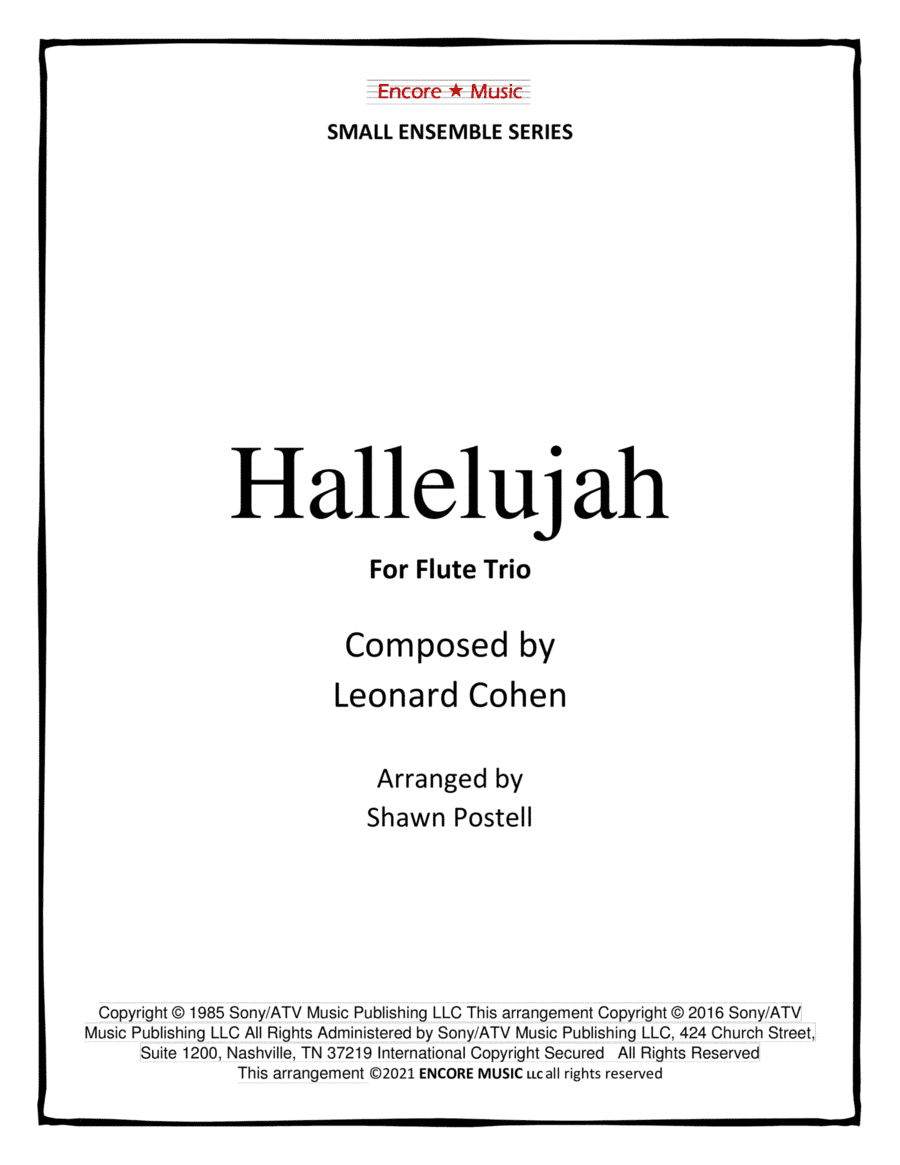 Hallelujah (arr. Shawn Postell)