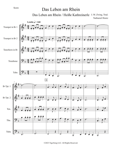 Das Leben am Rhein / Heißa Kathreinerle (Waltzpotpourri) for Brass (arr. Nathaniel Hontz)