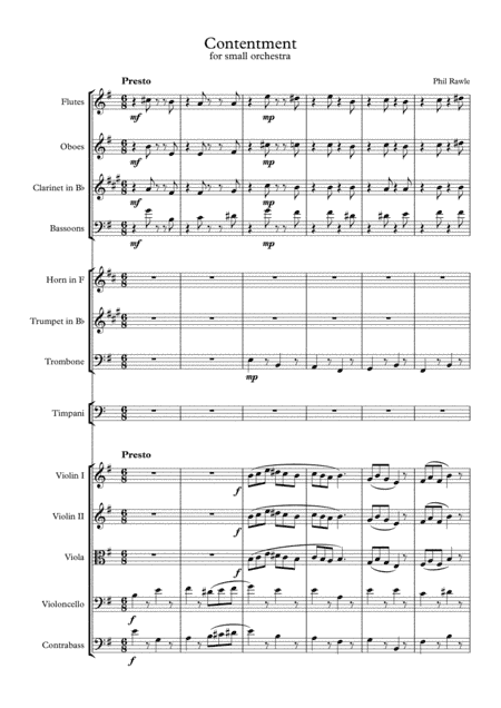 Contentment - A Work for Small Orchestra
