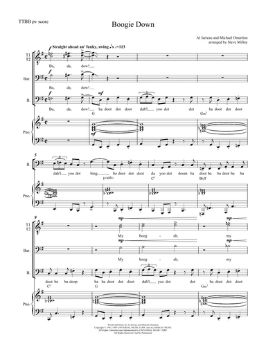 Boogie Down (arr. Steve Milloy)
