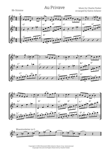Au Privave (arr. Katrin Scherer)