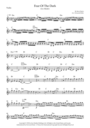 Fear Of The Dark (arr. Fernando Britto)