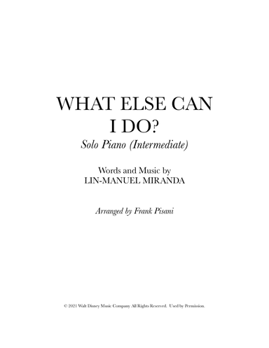 What Else Can I Do? (arr. Frank Pisani)
