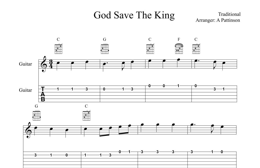 God Save The King (arr. Andrew Pattinson)