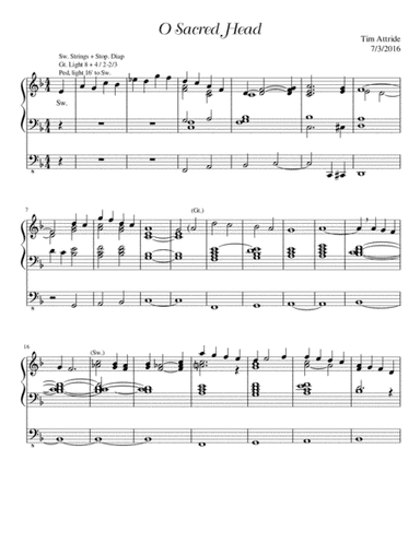 O Sacred Head (arr. Tim Attride)