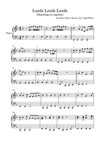 Leeds Leeds Leeds (arr. Nigel Wears)
